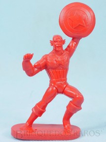 1. Brinquedos antigos - Casablanca e Gulliver - Capitão América de plástico vermelho Escudo fixo Década de 1980