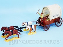 Brinquedos Antigos - Britains - DSG - Carroça coberta com Cocheiro e quatro cavalos Década de 1990