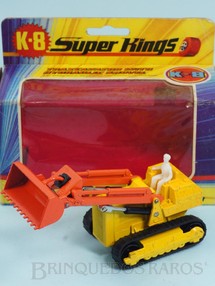 1. Brinquedos antigos - Matchbox - Trator Caterpillar Traxcavator Série Super Kings Década de 1970