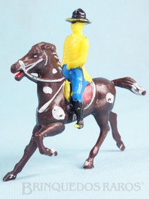 1. Brinquedos antigos - Estrela - Cavaleiro com Cavalo Plástico pintado Ano 1960