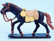Brinquedos Antigos - Casablanca e Gulliver - Cavalo de Cowboy preto Série Atlantic Ano 1986  