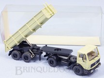 1. Brinquedos antigos - Wiking - Cavalo Mecânico Mercedes Benz com carreta Basculante Década de 1980