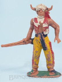 1. Brinquedos antigos - Casablanca e Gulliver - Chefe índio de pé com rifle Gulliver numerado 27