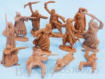 1. Brinquedos antigos - Reamsa - Conjunto completo com doze Soldados Árabes Figuras Matriz do Conjunto Lawrence da Arábia da Comanche Reedição da Década de 1990