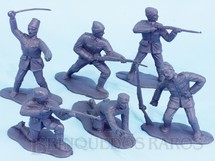 1. Brinquedos antigos - Reamsa - Conjunto completo com seis Soldados Turcos Figuras Matriz do Conjunto Lawrence da Arábia da Comanche Reedição da Década de 1990