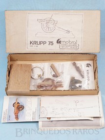 Brinquedos Antigos - Mobral - Conjunto para montar um Canhão Krupp 75 mm de madeira e metal com 12,00 cm de comprimento Cópia Artezania Latina Década de 1970 Brinquedos Antigos - Mobral - Conjunto para montar um Canhão Krupp 75 mm de madeira e metal com 12,00 cm de comprimento Cópia Artezania Latina Década de 1970