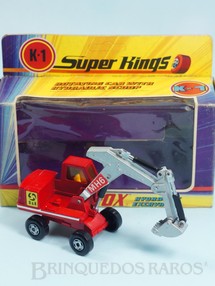 1. Brinquedos antigos - Matchbox - Escavadeira Hydraulic Excavator Série Super Kings Década de 1970