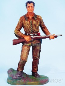 1. Brinquedos antigos - Elastolin - Figura Old Shatterhand Figura Matriz do Caçador de Búfalos Casablanca pintura original Década de 1990




