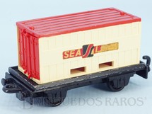 Brinquedos Antigos - Matchbox - Flat Car whit Sea Land Container Superfast