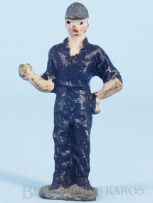 Brinquedos Antigos - Sem identificação - Frentista de Posto de Gasolina com 4,0 cm de altura Década de 1960