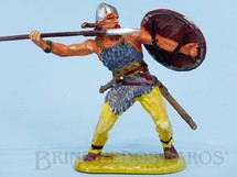 1. Brinquedos antigos - Elastolin - Guerreiro Gaulês com Lança e Escudo Figura Matriz da Série Viking Casablanca pintura original Década de 1990