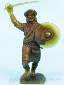 Brinquedos Antigos - Sem identificação - Guerreiro Highlander de plástico dourado brinde Sucrilhos Kelloggs Década de 1970 RESERVED***RA***