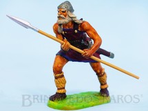 1. Brinquedos antigos - Elastolin - Guerreiro Gaulês com Lança Figura Matriz da Série Viking Casablanca pintura original Década de 1990