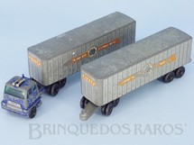 Brinquedos Antigos - Matchbox - Hendrickson Tractor Interstate Double Freighter Série Major Packs Black Plastic Regular Wheels