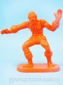 Brinquedos Antigos - Casablanca e Gulliver - Homem de Ferro de plástico laranja Década de 1980
