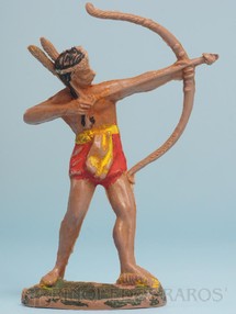 Brinquedos Antigos - Casablanca e Gulliver - Índio de pé atirando com arco e flecha Gulliver numerado 18 Brinquedos Antigos - Casablanca e Gulliver - Índio de pé atirando com arco e flecha Gulliver numerado 18