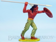 1. Brinquedos antigos - Elastolin - Índio de pé com Lança e Escudo Década de 1990





