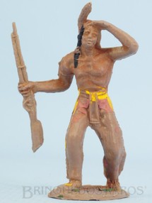 1. Brinquedos antigos - Casablanca e Gulliver - Índio de pé com rifle Gulliver numerado 32 Década de 1970