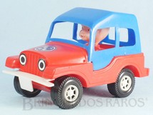 Brinquedos Antigos - Mimo - Jeep Willys com capota rígida e um boneco em seu interior 16,00 de comprimento Década de 1980