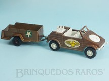 1. Brinquedos antigos - Tootsietoy - Jipe Kubelwagen With Trailer Década de 1970