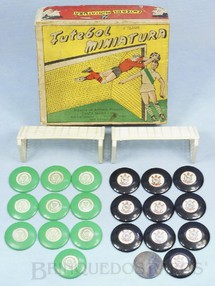 Brinquedos Antigos - Santa Maria - Jogo de Futebol de Botão Futebol Miniatura com dois times Corinthians Paulista e Palmeiras 100% original Times completos Faltam os Goleiros Década de 1960