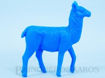1. Brinquedos antigos - Casablanca e Gulliver - Lhama de plástico azul claro Série Zoológico Década de 1970