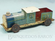 Brinquedos Antigos - EVA - Locomotiva Tender Estrada de Ferro Central do Brasil com 17,00 cm de comprimento Ano 1937 