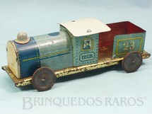 1. Brinquedos antigos - EVA - Locomotiva Tender Estrada de Ferro Central do Brasil com 17,00 cm de comprimento Ano 1937 