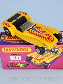 Brinquedos Antigos - Matchbox - Lotus Super Seven Superfast amarela numero 60