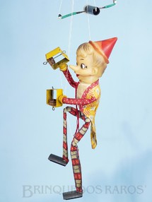 Brinquedos Antigos - Sem identificação - Marionete do Pinóquio com 30,00 cm de altura Cabeça de Vinil e Roupas de tecido Década de 1960