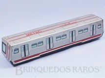 1. Brinquedos antigos - Metalma - Metrô Brasileiro Metalma 34,00 cm de comprimento Primeiro e único Brinquedo relacionado ao Metrô de São Paulo Década de 1970