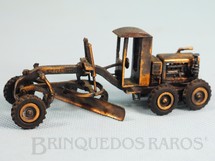 1. Brinquedos antigos - Juê - Motoniveladora Huber Warco 10-D com 11,00 cm de comprimento Década de 1970