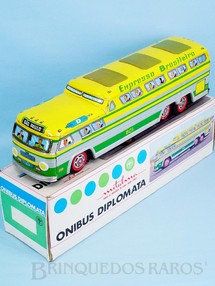 1. Brinquedos antigos - Metalma - Ônibus Diplomata Expresso Brasileiro com 43,00 cm de comprimento Década de 1970