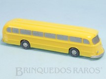 1. Brinquedos antigos - Wiking - Ônibus Mercedes Benz 6600 amarelo com Janelas Sólidas pintadas Década de 1950
