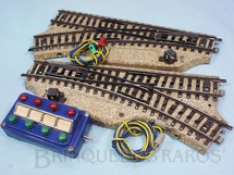 Brinquedos Antigos - Marklin - Par de desvios Elétricos Série M com chave de comando Década de 1960