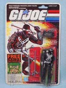 1. Brinquedos antigos - Hasbro - Snake Eyes completo Blister lacrado Ano 1988