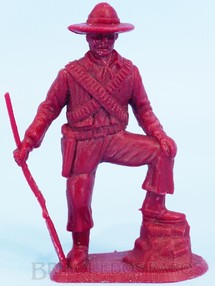 Brinquedos Antigos - Sem identificação - Soldado Mexicano de plástico vermelho brinde Sucrilhos Kelloggs Década de 1970