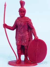 Brinquedos Antigos - Sem identificação - Soldado Romano de plástico vermelho brinde Sucrilhos Kelloggs Década de 1970