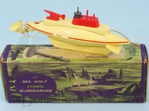 Brinquedos Antigos - Sutcliffe  - Submarino Sea Wolf Atomic Submarine com 24,00 cm de comprimento Década de 1960