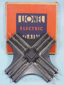 1. Brinquedos antigos - Lionel - Trilho cruzamento 90 graus Bitola O 020 90 Degree O Gauge Crossing Ano 1945 a 1961 