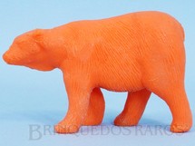1. Brinquedos antigos - Casablanca e Gulliver - Urso de plástico laranja Série Zoológico Década de 1970