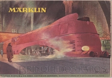 Brinquedo antigo Marklin Catálogo anos 1947 Edição em alemão com 32 páginas coloridas