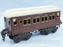 Brinquedo antigo Marklin Carro de Passageiros Mitropa Dormitório número 1886 Ano 1889 até 1927 litografado Comprimento 20,00 cm