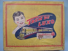 Brinquedos antigos -  - Rótulo da Caixa Trem de Luxo Fabrica Metalma brasileira década de 1950