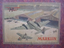 Brinquedos antigos -  - Rótulo da Caixa do Conjunto para montar o Avião Junkers JU52 fabricado pela Marklin em 1936