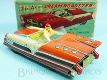 Brinquedos antigos -  - Carro Conceito 1955 Dream Roadster com 12,00 cm de comprimento fabricado em lata litografada pela Nomura Toys no Japão e distribuído pela Linemar nos Estados Unidos Apresenta motor a fricção e sua respectiva Caixa Original Década de 1950