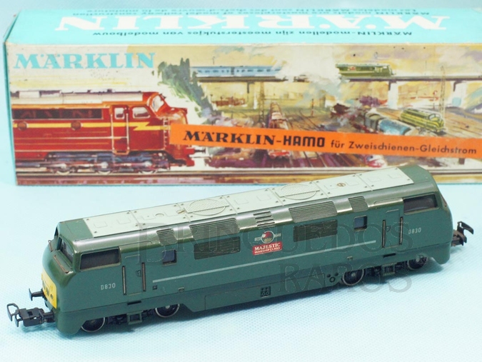 Brinquedo antigo Marklin Hamo Locomotiva Diesel Hidráulica Classe Warship Rodagem B`B` Ferrovia Inglesa Número 8373 Classificação Koll