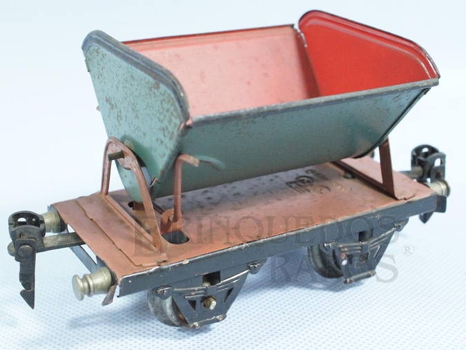 Brinquedo antigo Marklin Vagão Basculante lateral Ano 1933 a 1954 Número 1972 Operacional Comprimento 14,00 cm