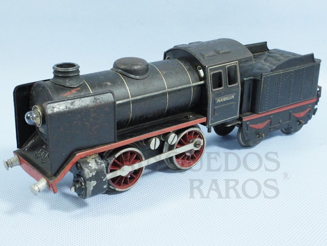 Brinquedo antigo Marklin Locomotiva a Vapor rodagem B Ferrovia Alemã número R12880 alimentação 20 Volts com Transformador ano 1931 até 1942 Comprimento 27,00 cm