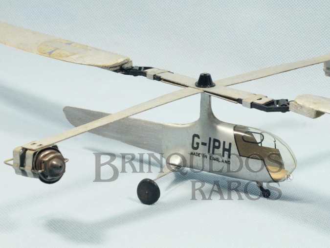 Brinquedo antigo Helicóptero Frog com 17,00 cm de comprimento Sistema Jetex de propulsão a jato Década de 1950